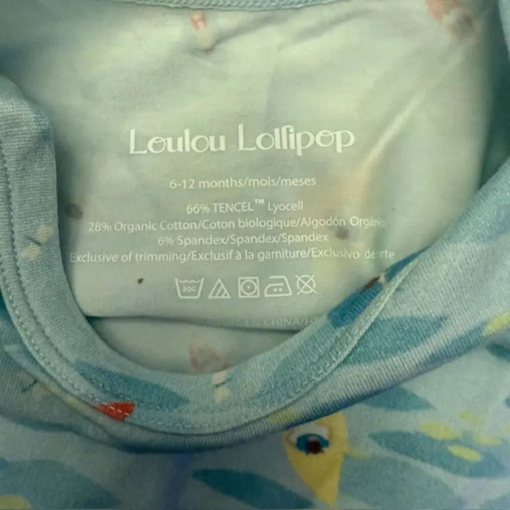 NWT Loulou Lollipop Set-Bodysuit Kayaks, Teething Ring, Paci Clip Size 6-12 Mnth